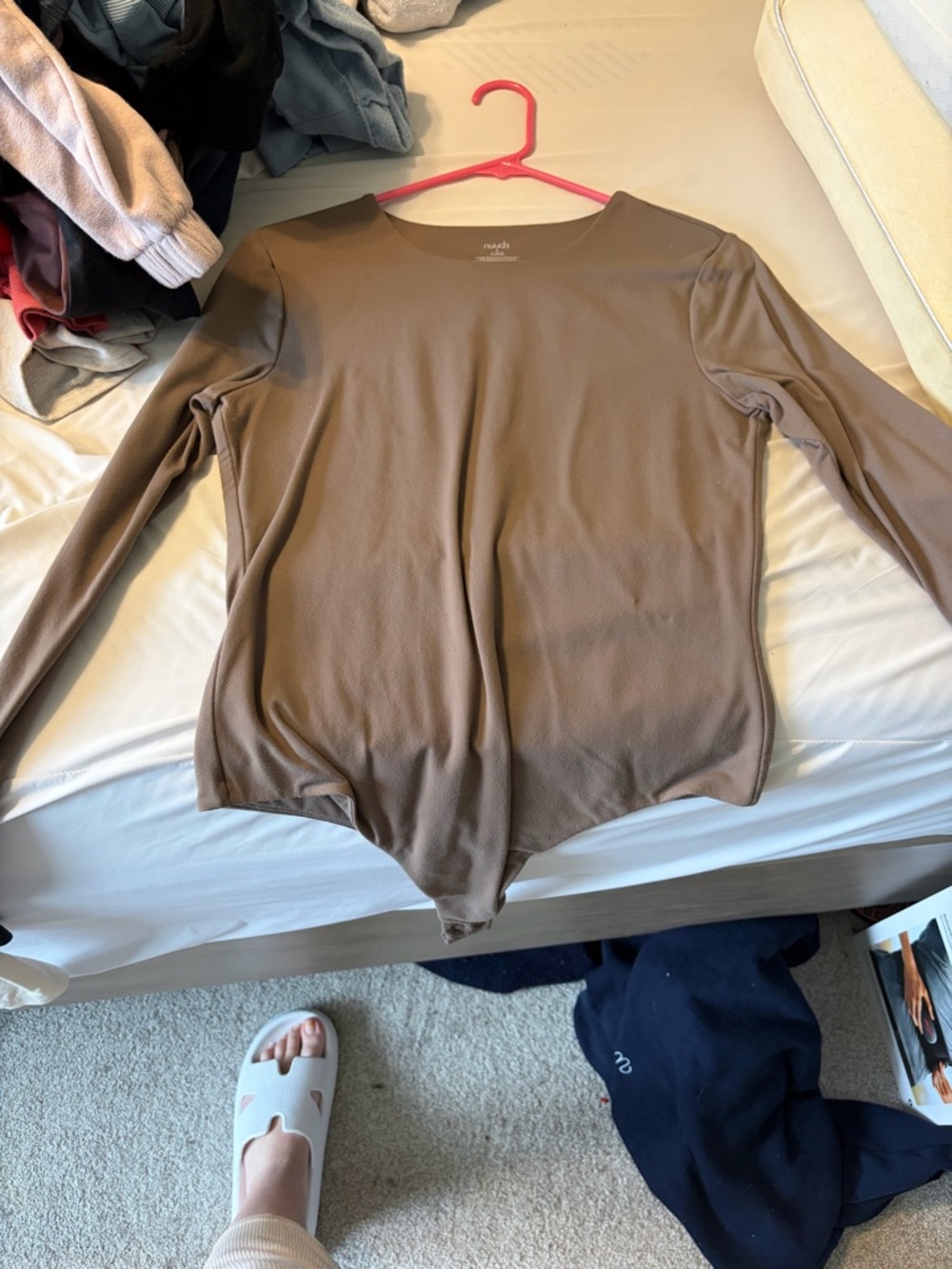 Mocha Brown Long Sleeve Bodysuit